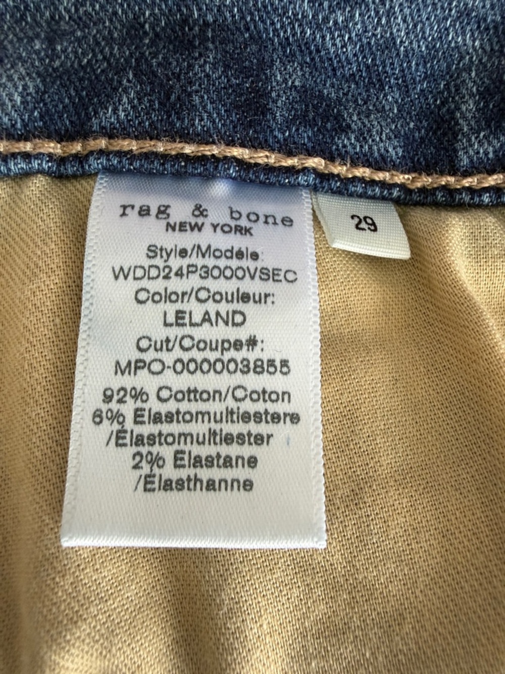 rag & bone Sofie High-Rise Ankle Ultra Wide Leg Jeans Leland Blue Size 29 GUC - Picture 2 of 14